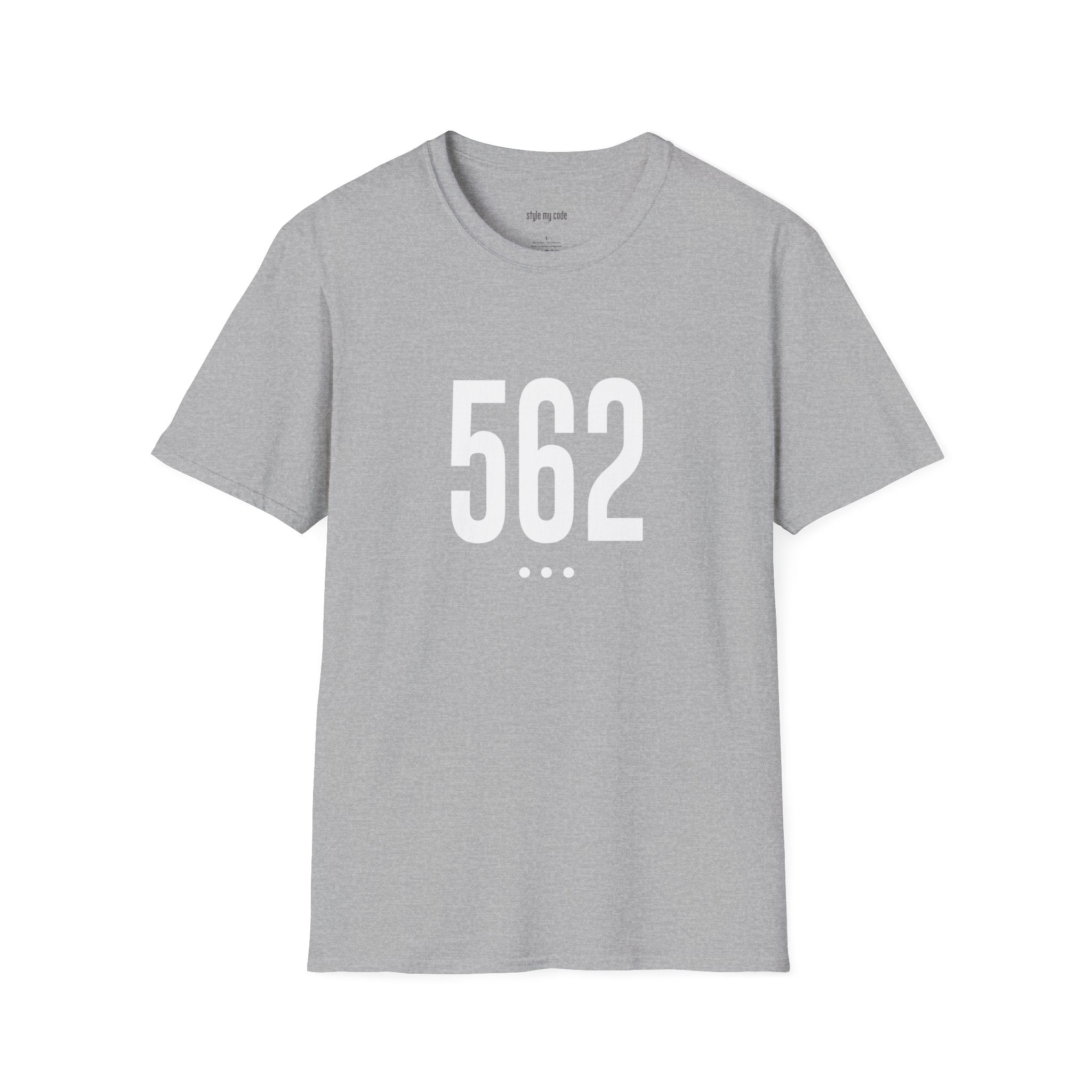 562 White Logo Front Unisex Softstyle T-Shirt