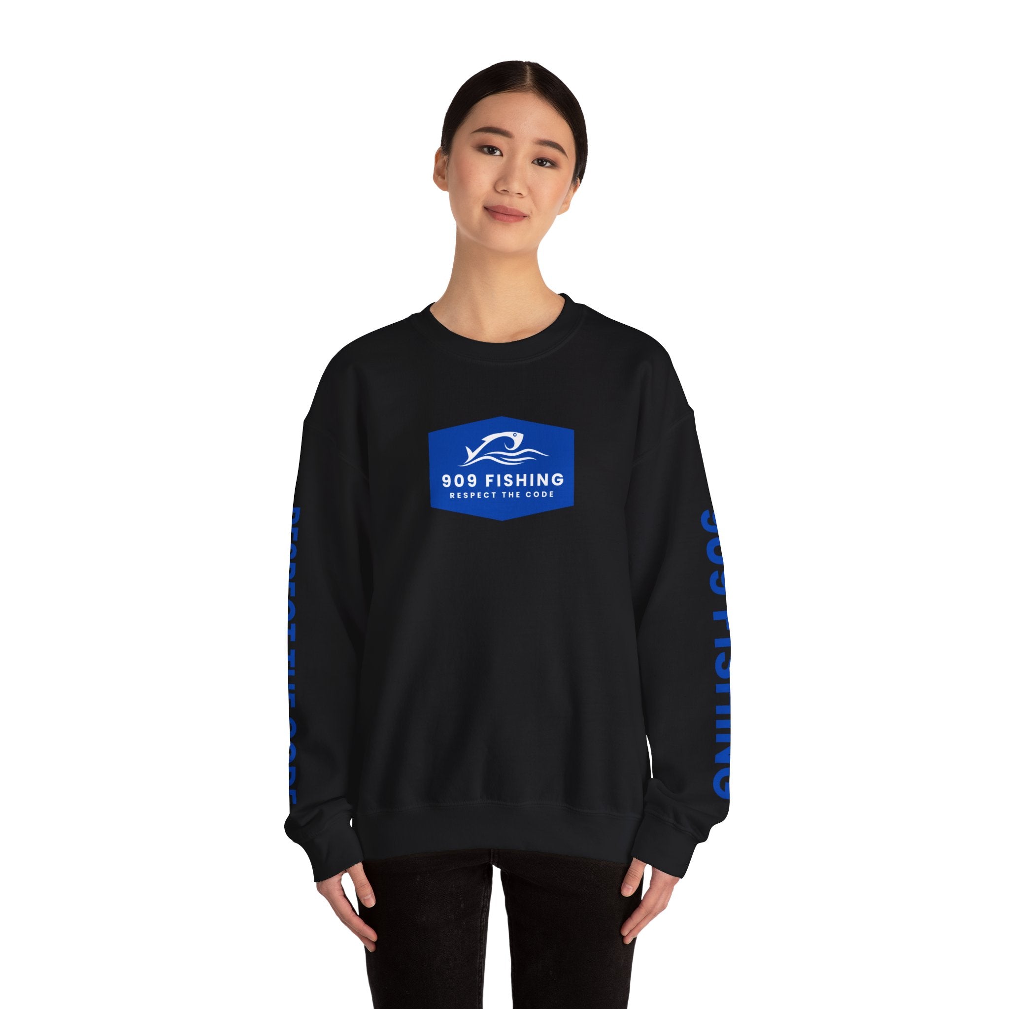 '909 Fishing' Crewneck Sweatshirt - for the Inland Empire Fisherman