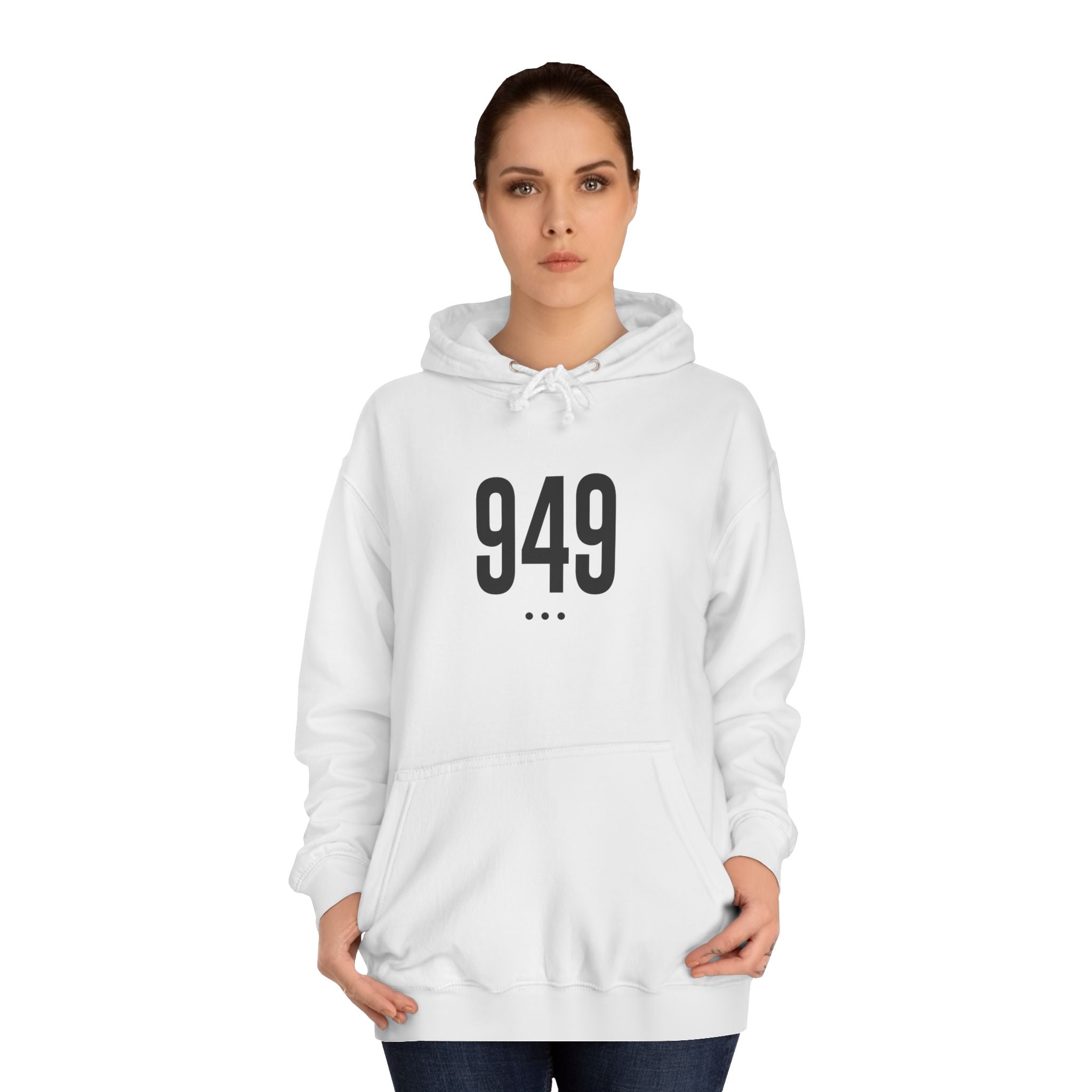 949 Black Logo Front Hoodie