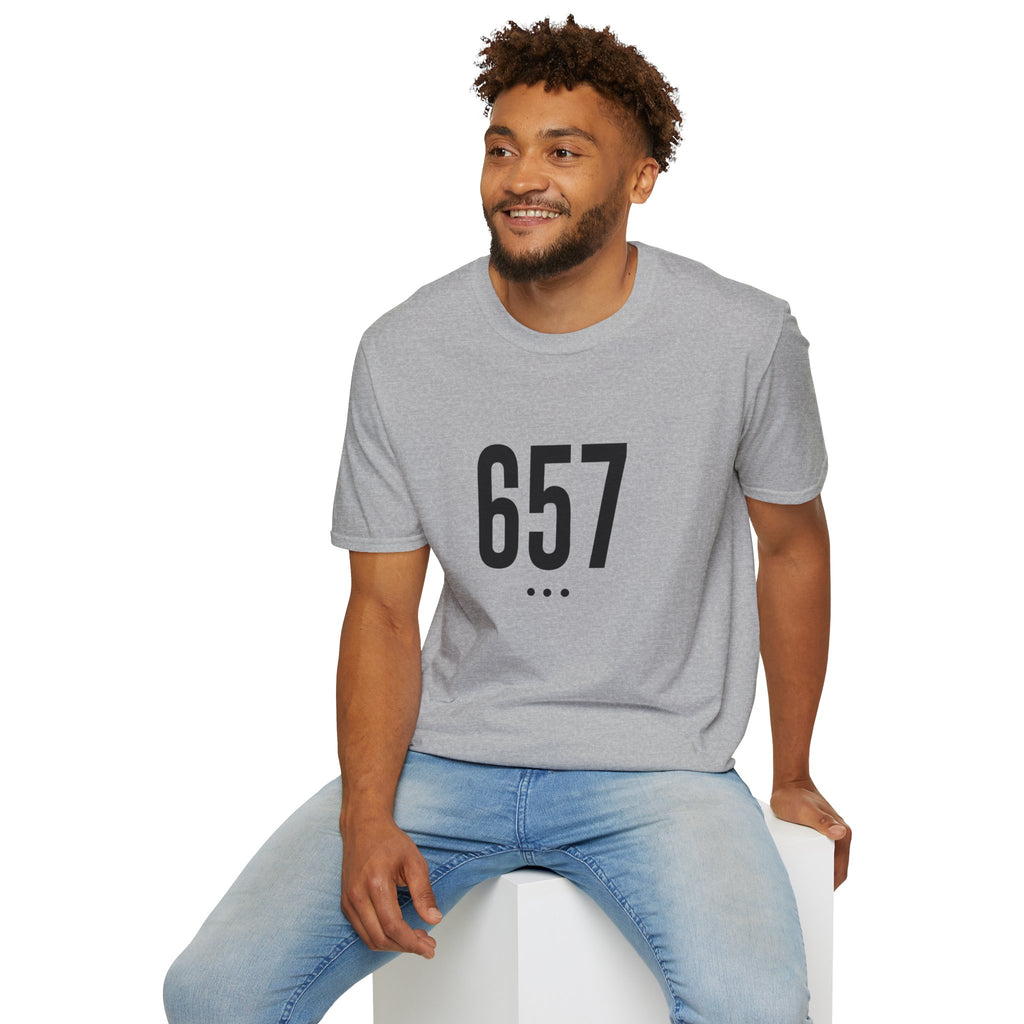 657 Black Logo Black Logo Unisex Softstyle T-Shirt