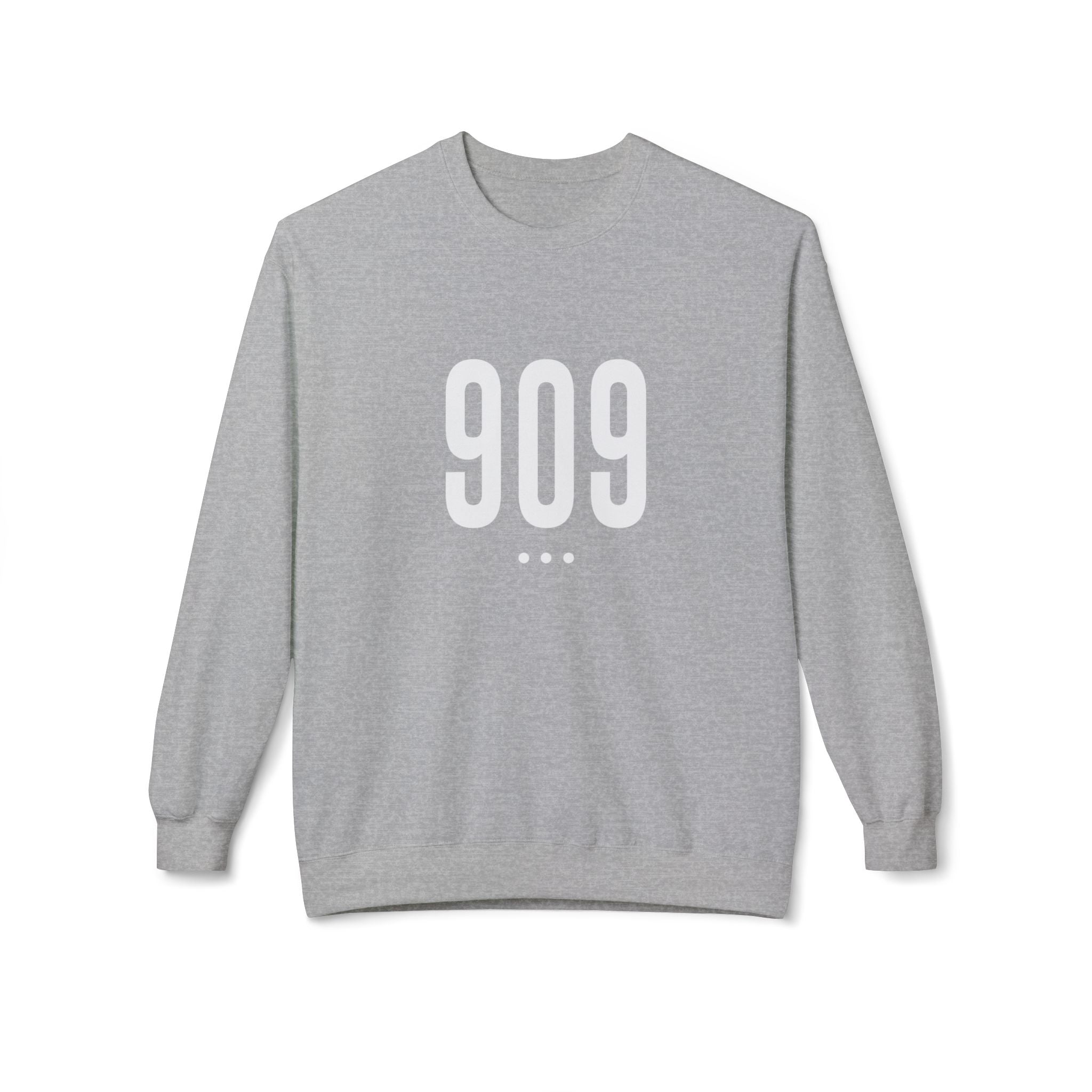 909 White Logo Front Sweatshirt