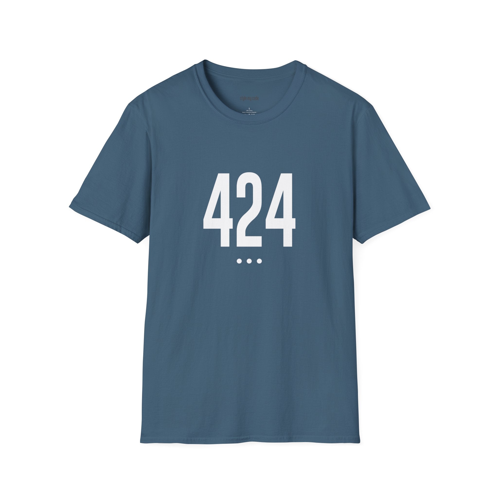 424 White Logo Front Unisex Softstyle T-Shirt