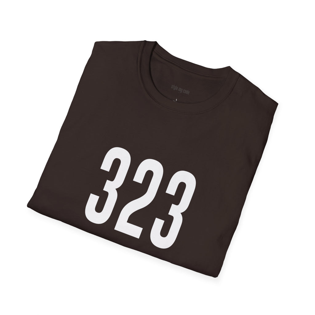 323 White Logo Front T-Shirt
