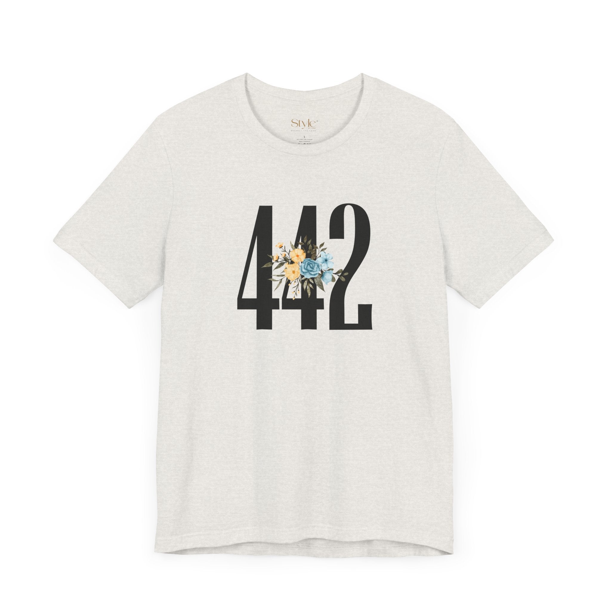 Floral 442 Unisex Tee - Casual, Gift, Birthday, Floral Design, Vintage Style