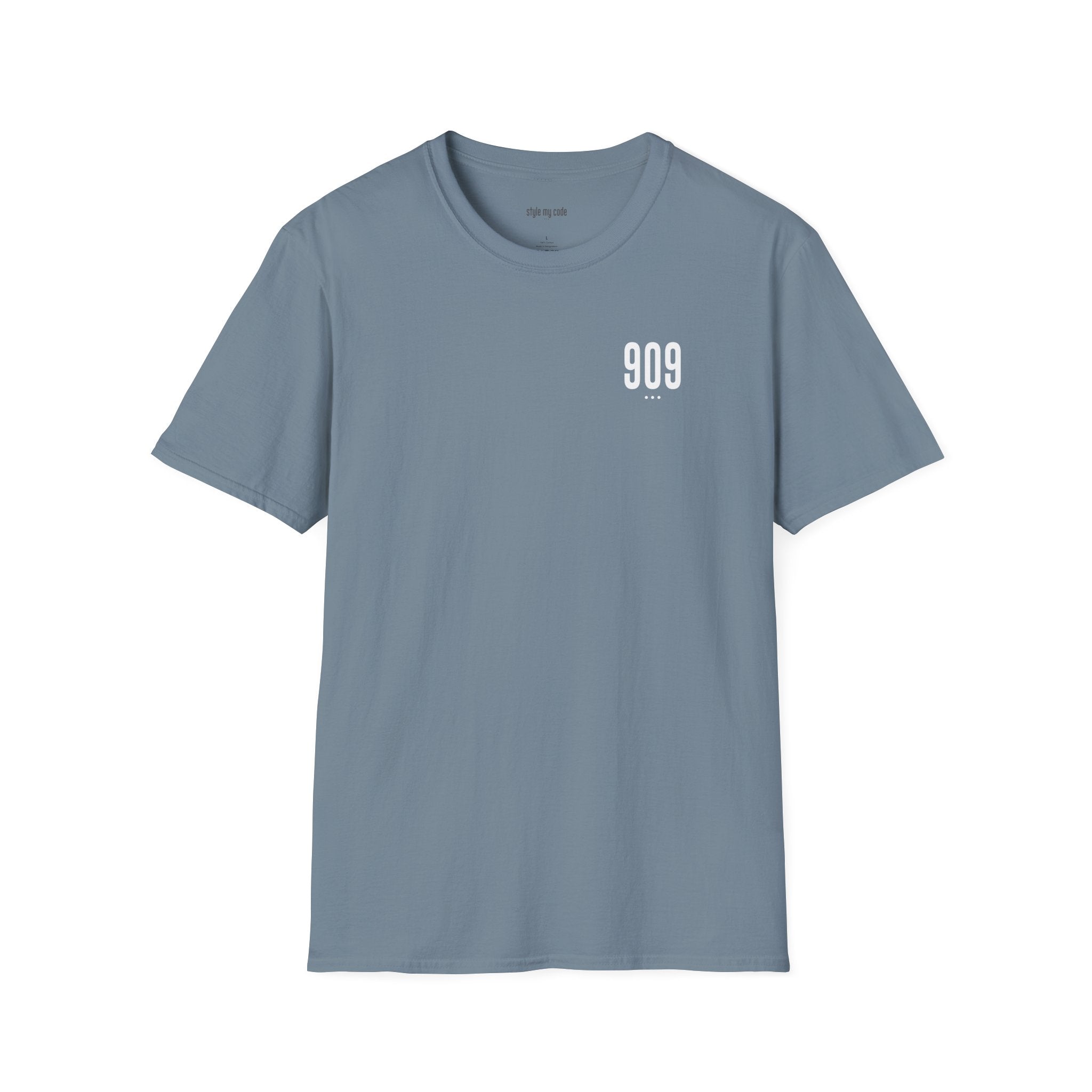 909 White Logo Soft-Style T-Shirt