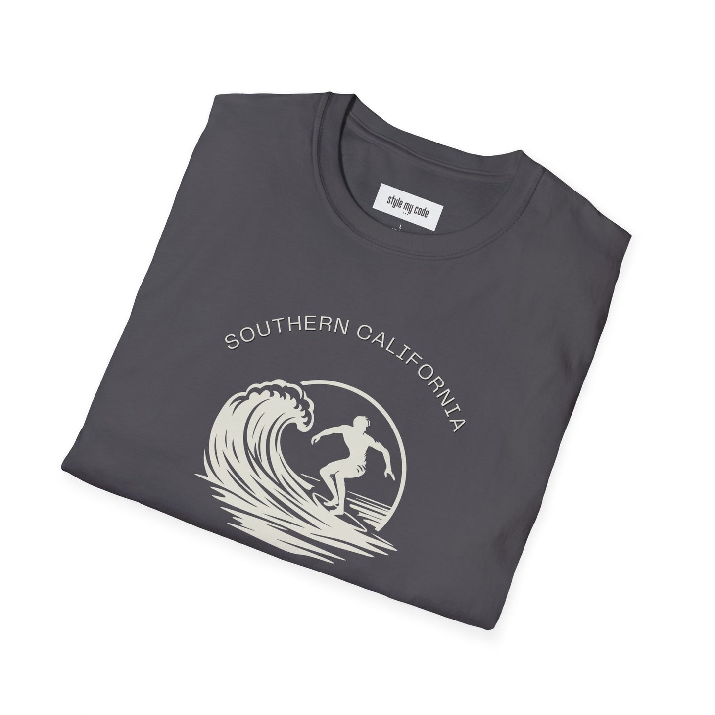 Unisex Softstyle T-Shirt - Ride the Tide, Respect the Code - Surfing Vibes & Southern California Style