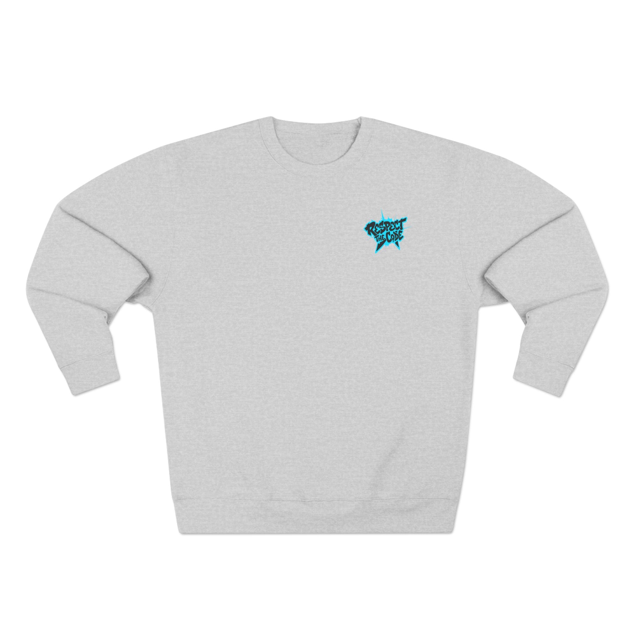 "Respect the Code" Crewneck Sweatshirt — Streetwear Graphic Pullover
