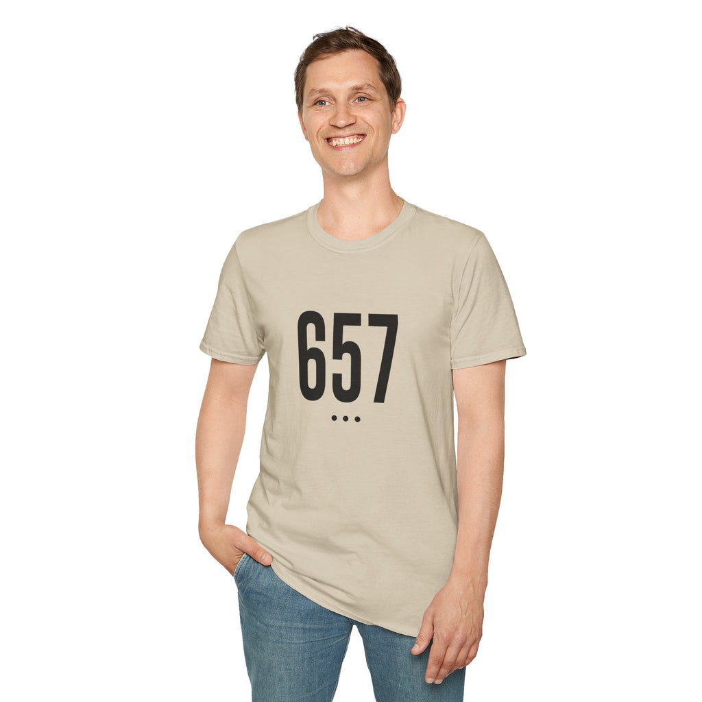 657 Black Logo Black Logo Unisex Softstyle T-Shirt