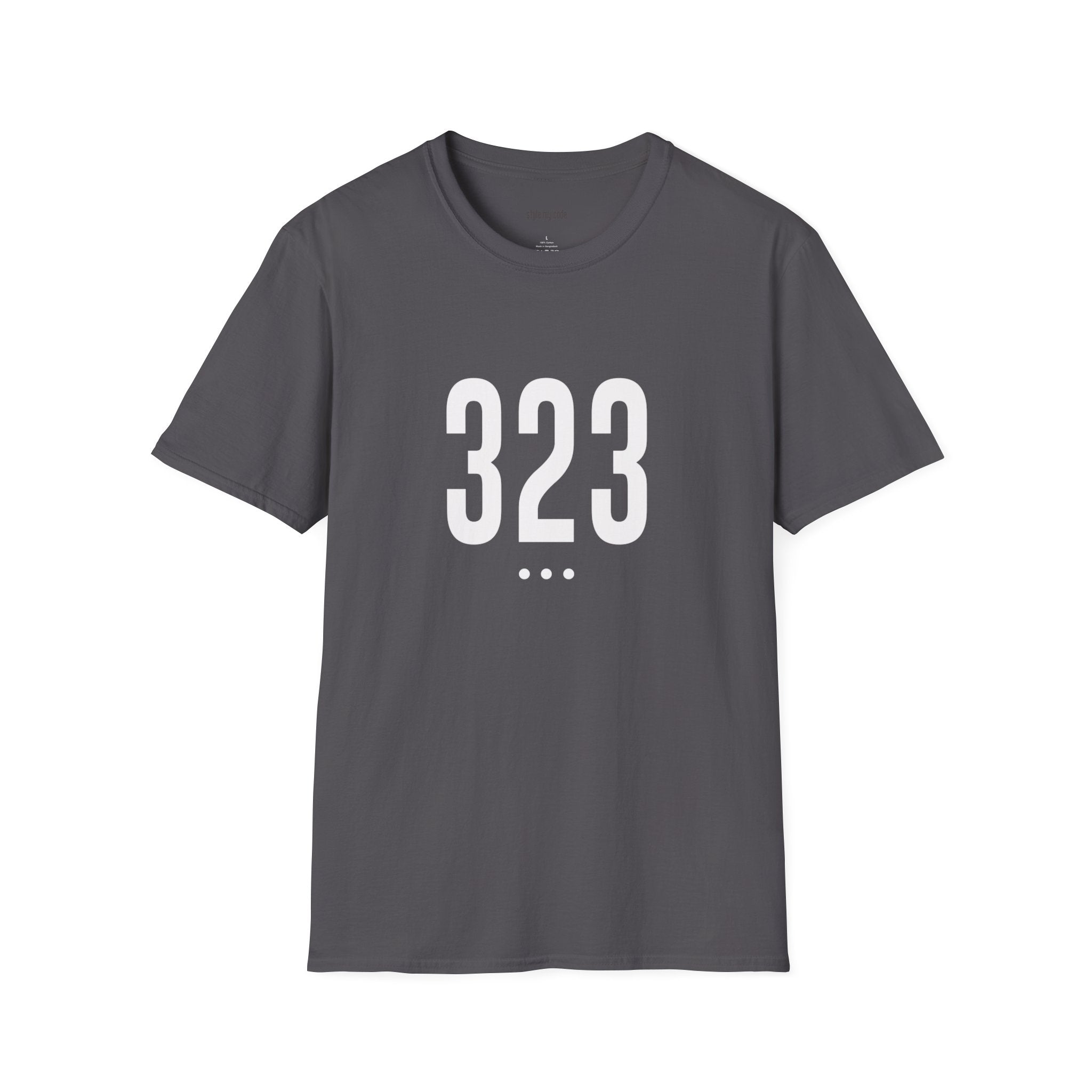 323 White Logo Front T-Shirt