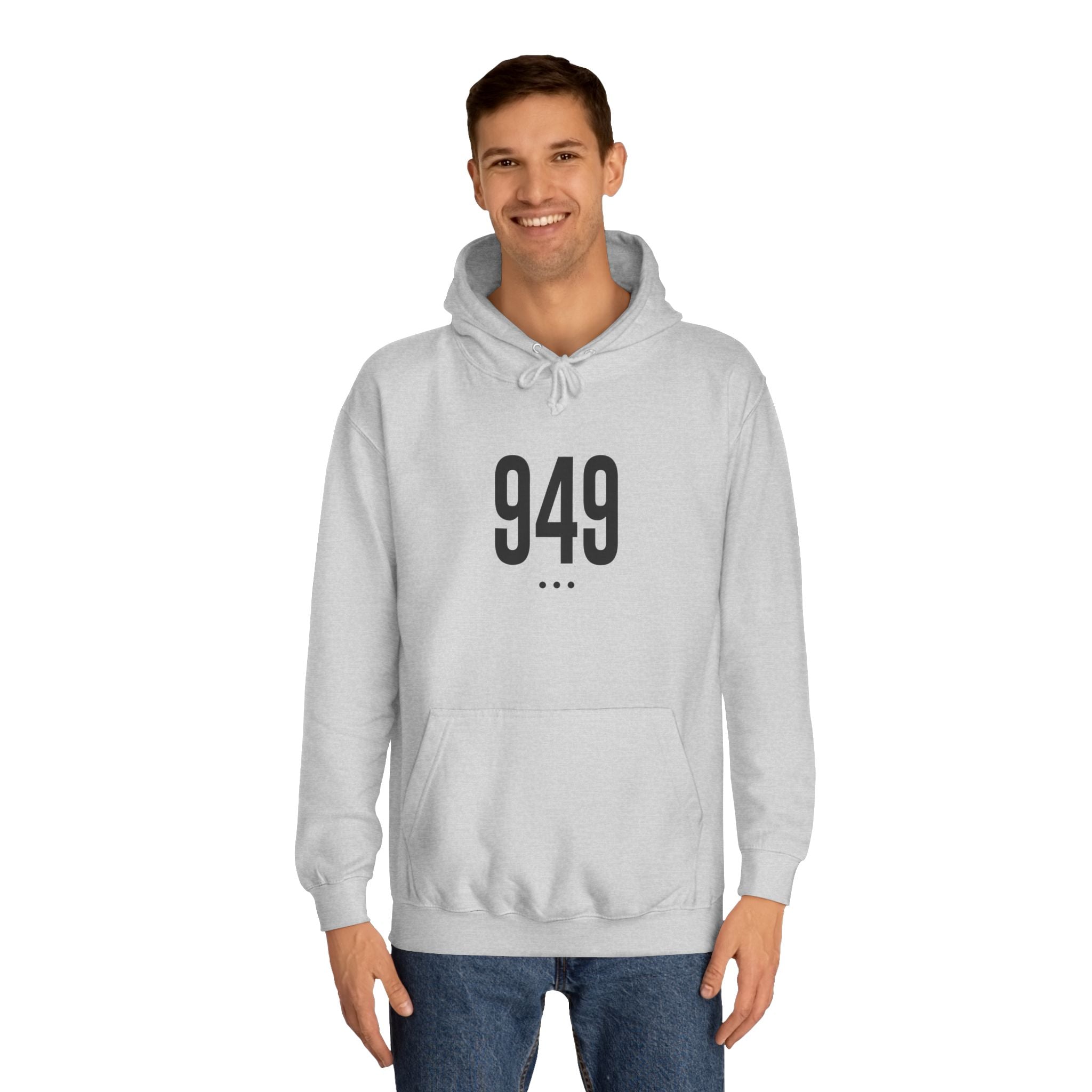 949 Black Logo Front Hoodie
