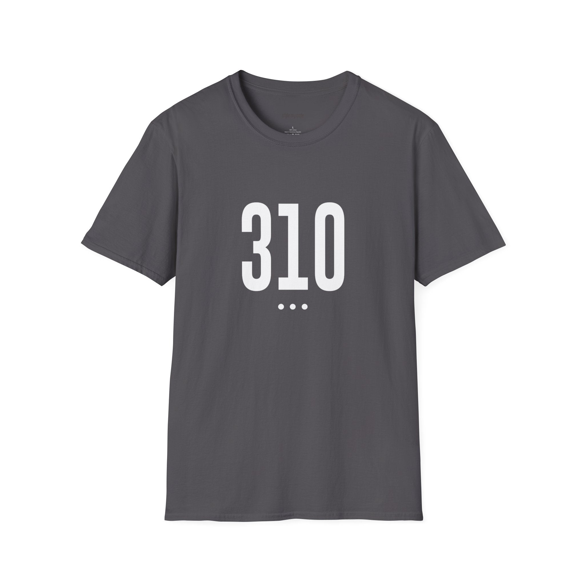 310 White Logo Front Unisex Softstyle T-Shirt