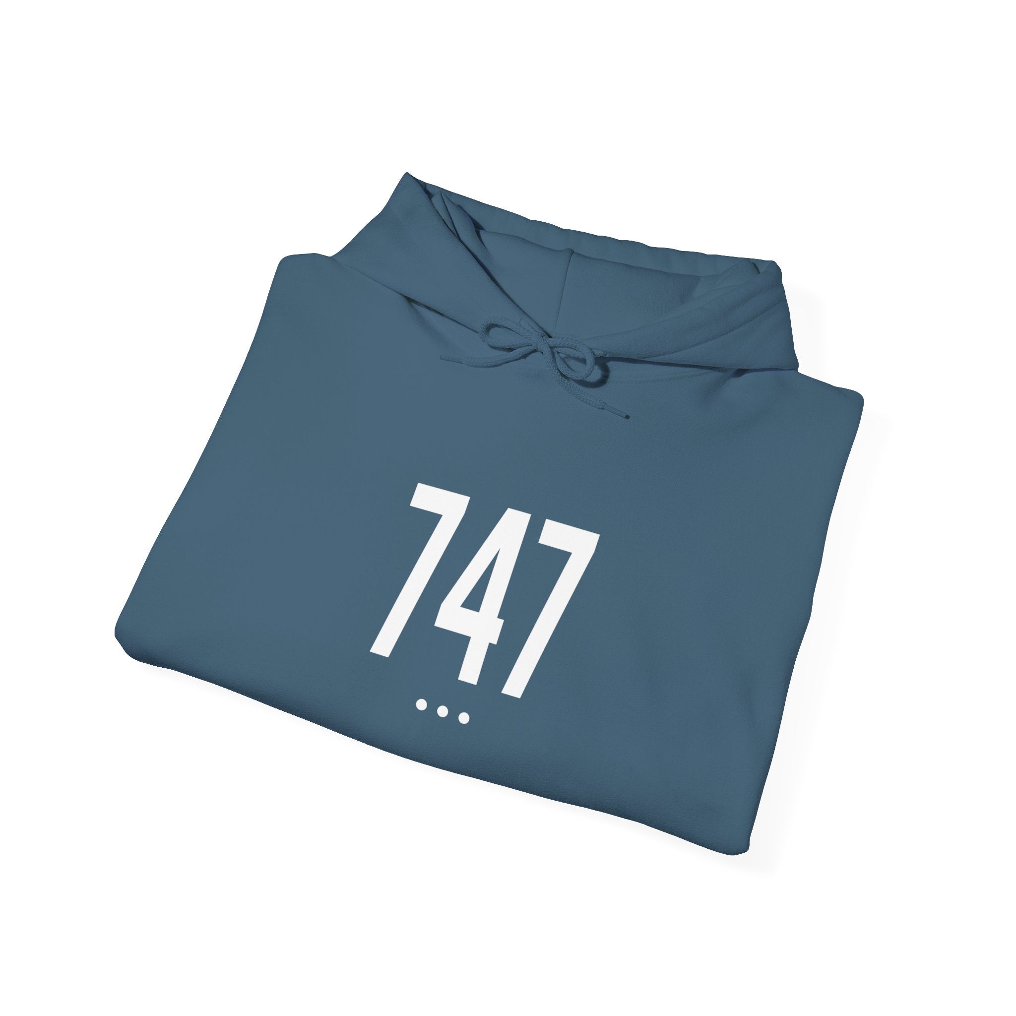 747 White Logo Front Hoodie