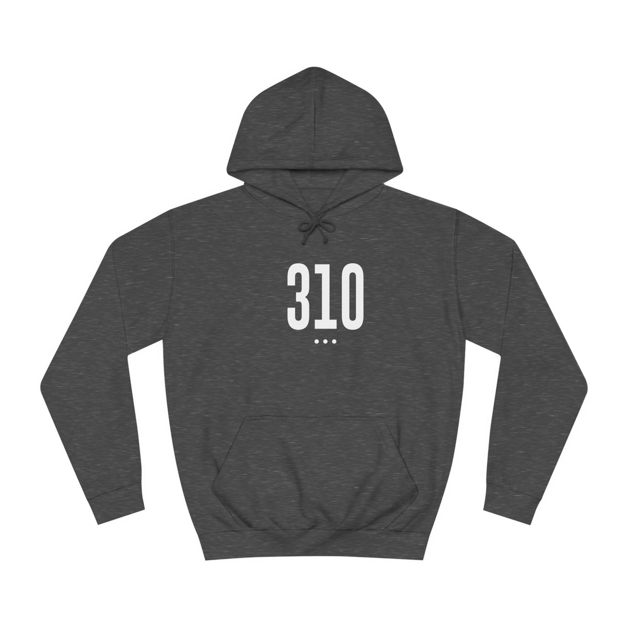 310 White Logo Front Unisex College Hoodie