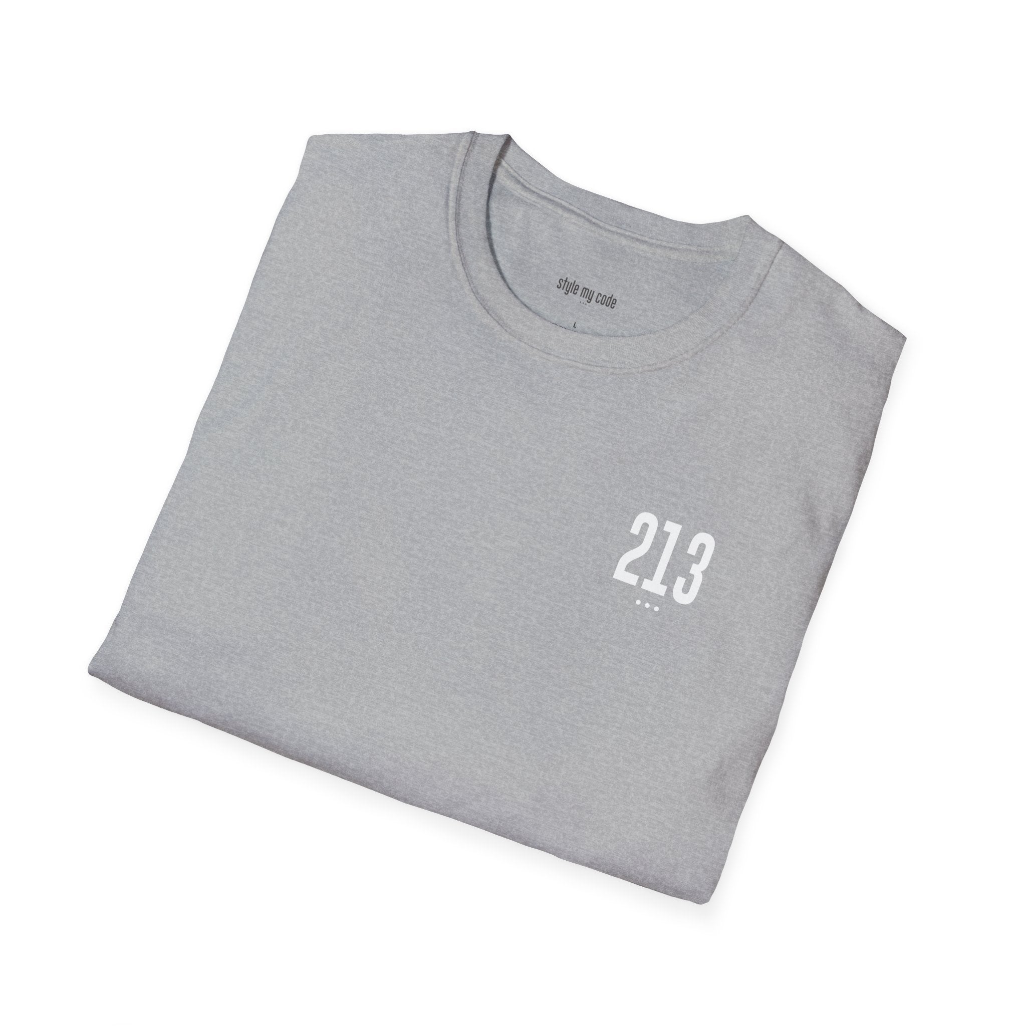 213 White Logo Unisex Softstyle T-Shirt