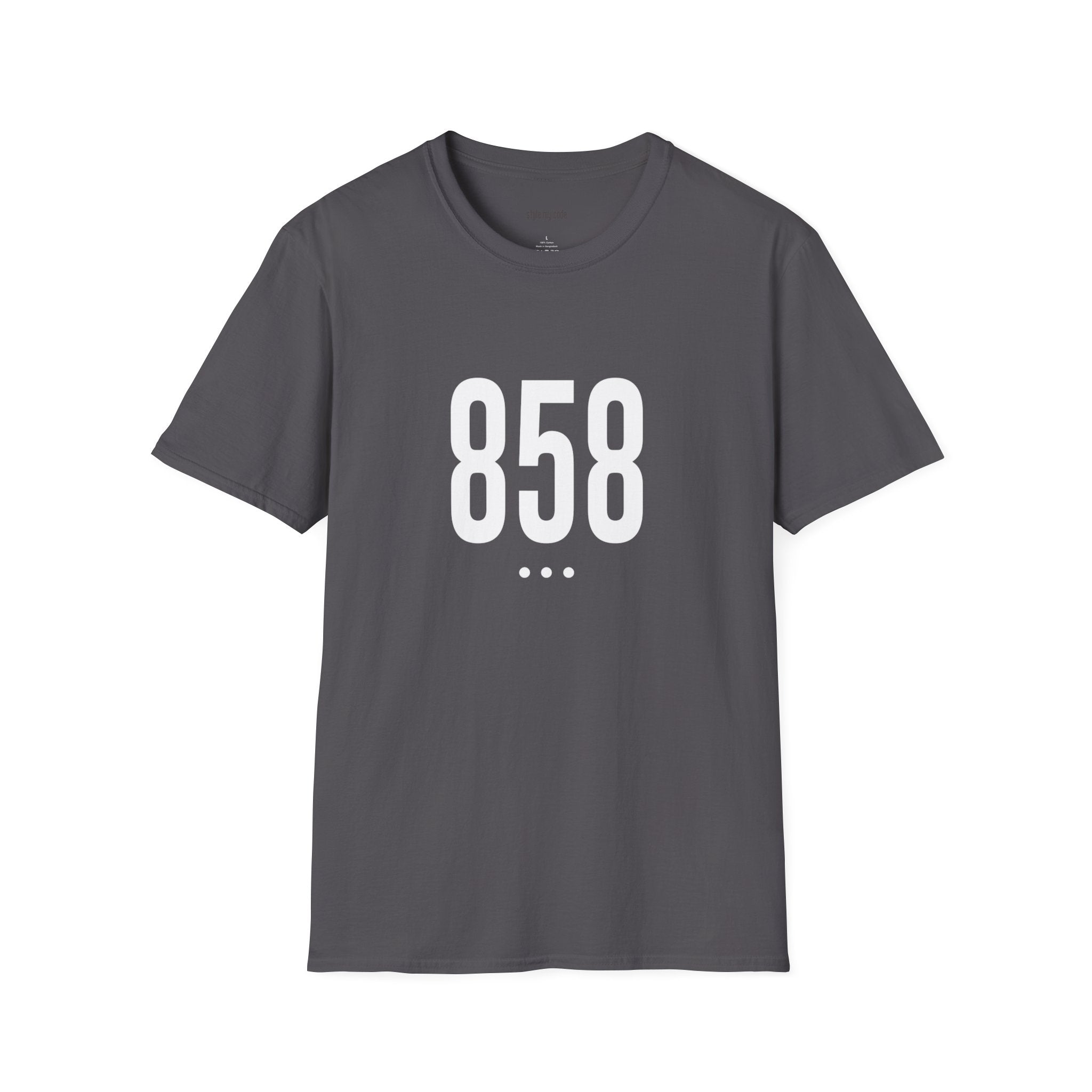858 White Logo Front Soft-style T-Shirt