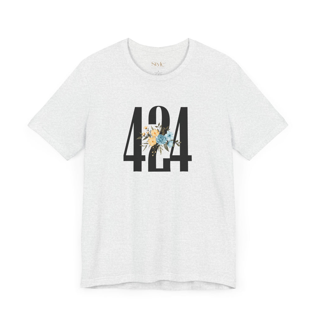 Floral 424 Unisex Tee - Casual, Gift, Birthday, Floral Design, Vintage Style