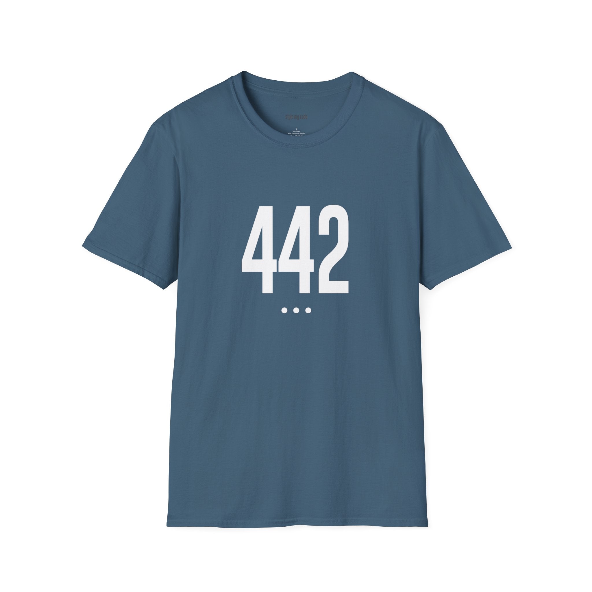 442 White Logo Front Unisex Softstyle T-Shirt