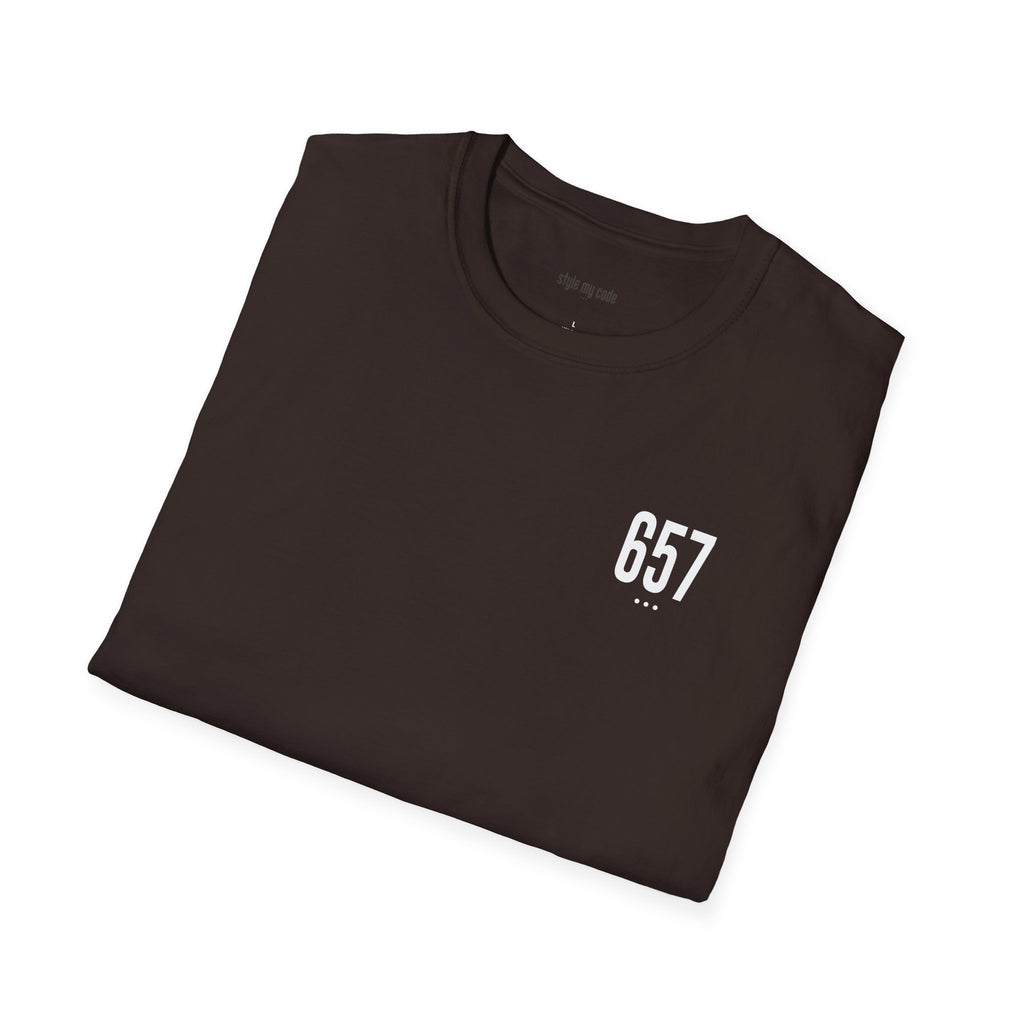 657 White Logo Unisex Soft-style T-Shirt
