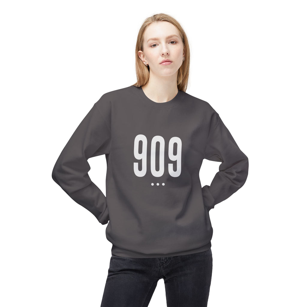 909 White Logo Front Sweatshirt