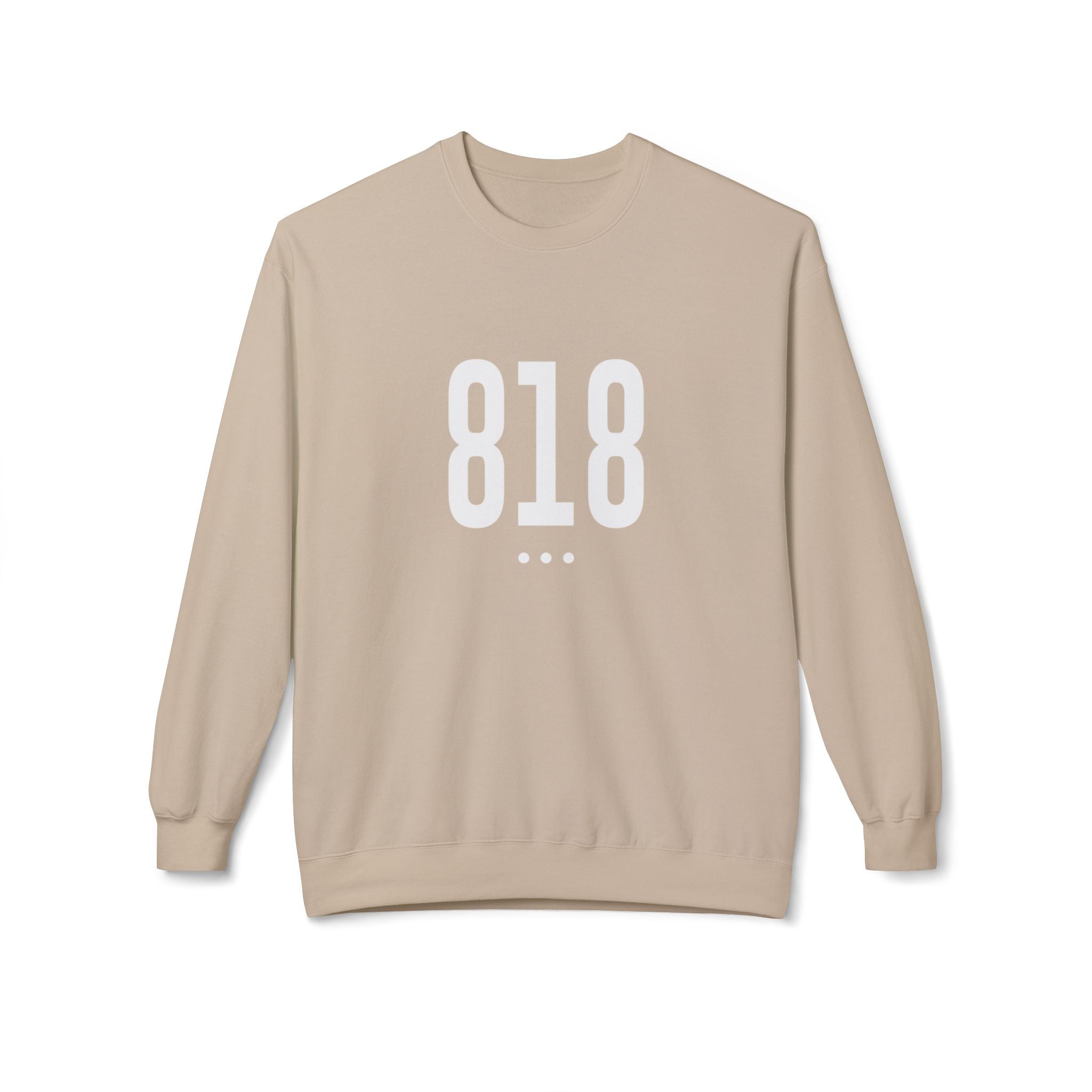 818 White Logo Front Crewneck Sweatshirt