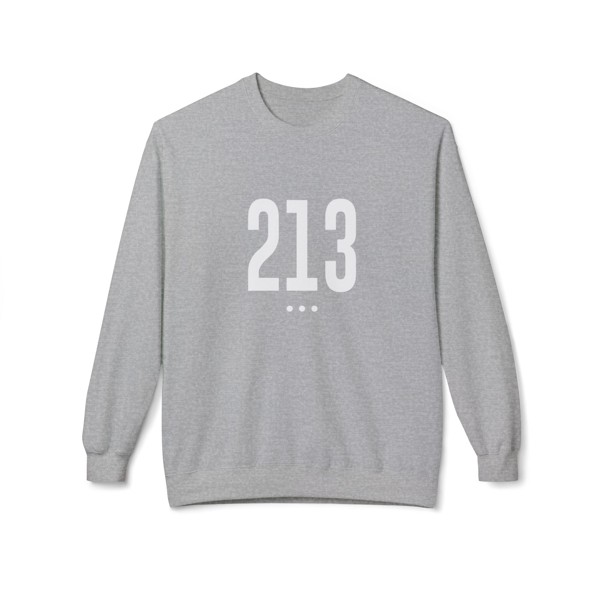 213 White Logo Front Unisex Sweatshirt