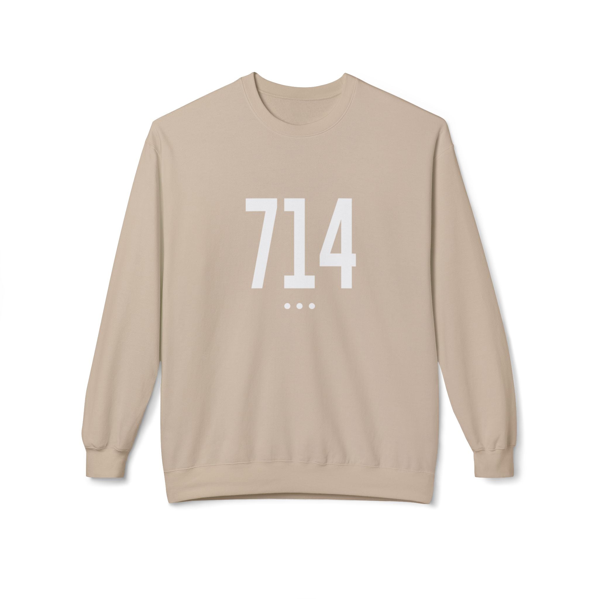 714 White Logo Front Sweatshirt