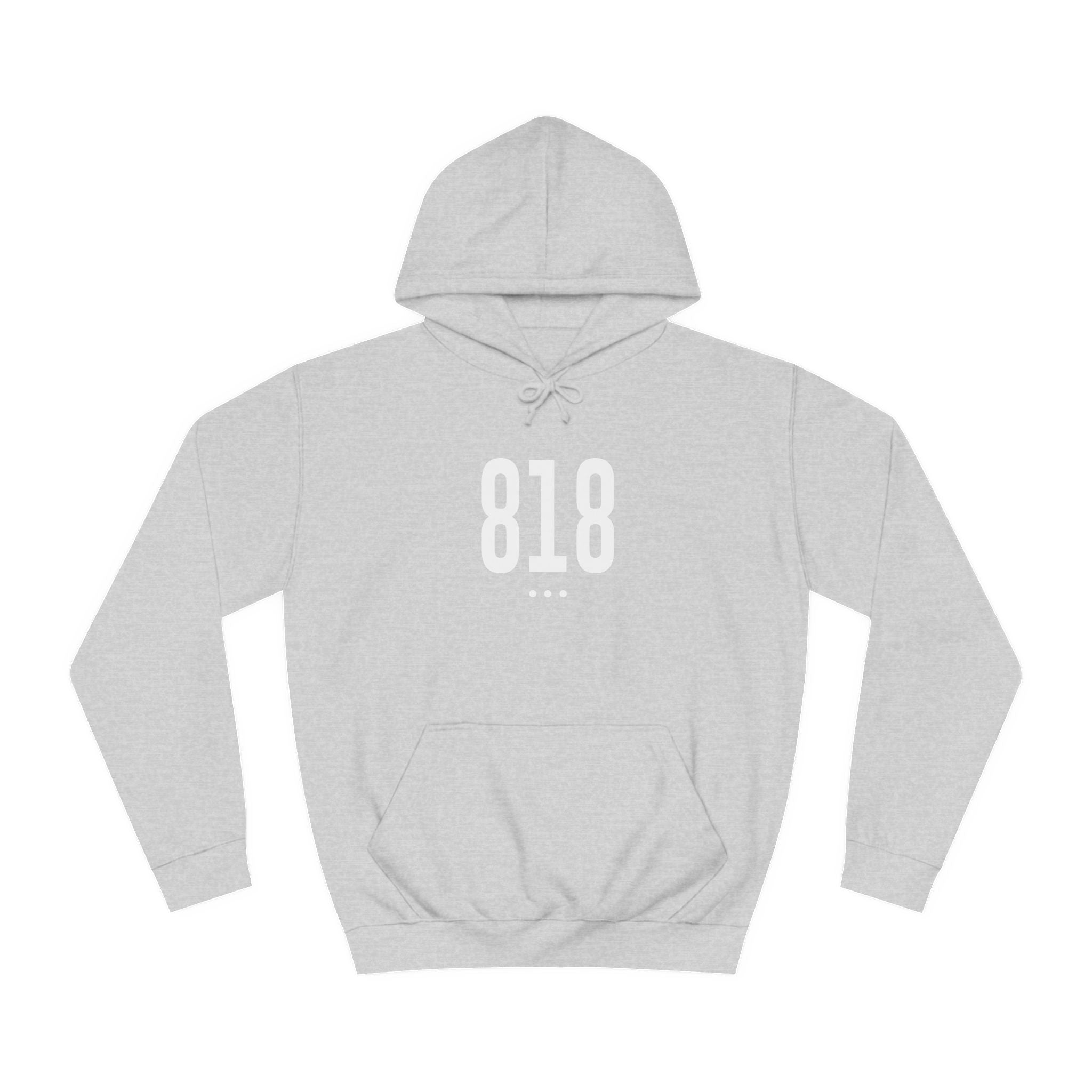 818 White Logo Front Unisex Hoodie