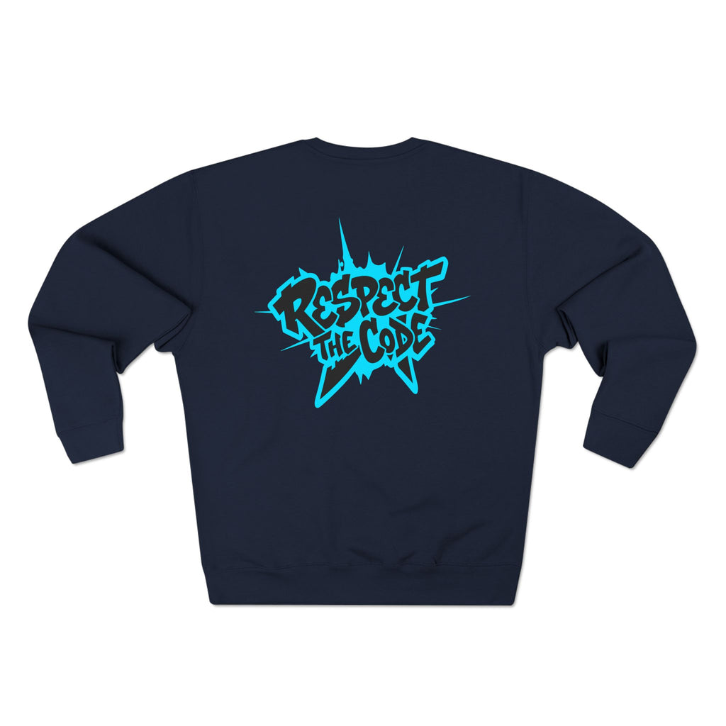 "Respect the Code" Crewneck Sweatshirt — Streetwear Graphic Pullover