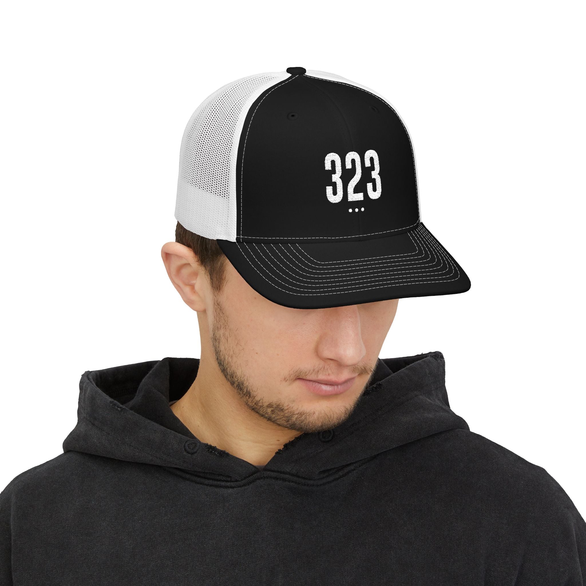 Stylish Snapback Trucker Cap with Embroidered '323' - Perfect for Casual Outings, Festivals, Gifts, Everyday Wear, and Sports!