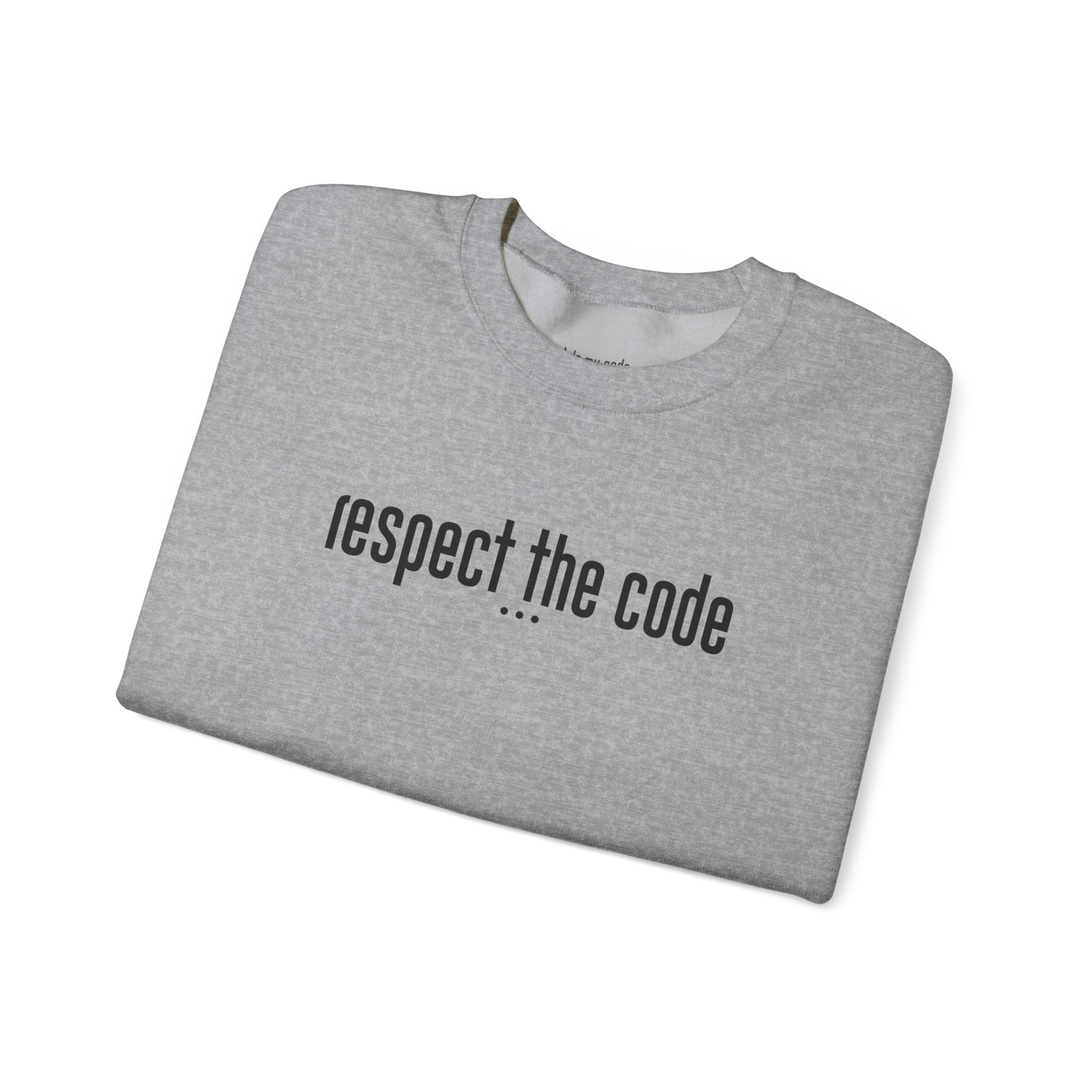 Black "Respect the Code" Crewneck Sweatshirt