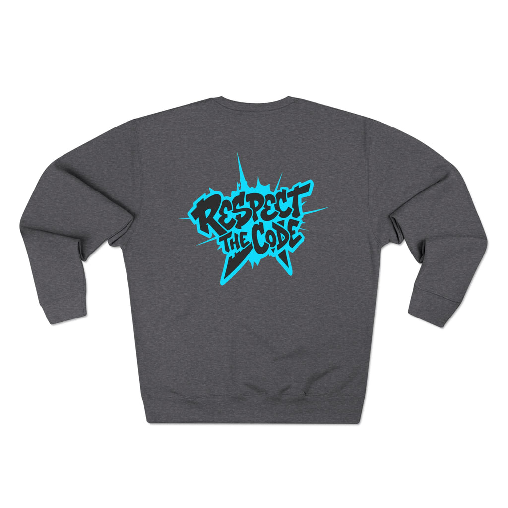 "Respect the Code" Crewneck Sweatshirt — Streetwear Graphic Pullover