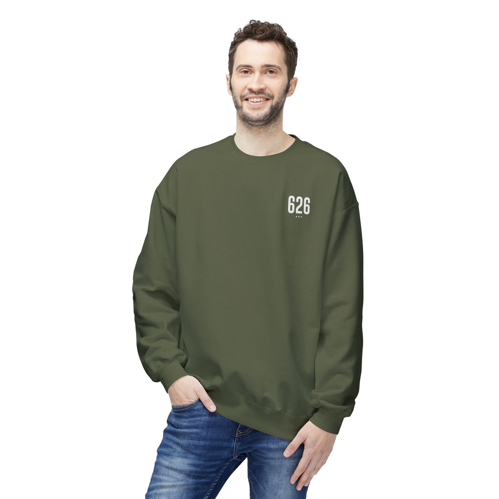 626 White Logo Unisex Crewneck Sweatshirt