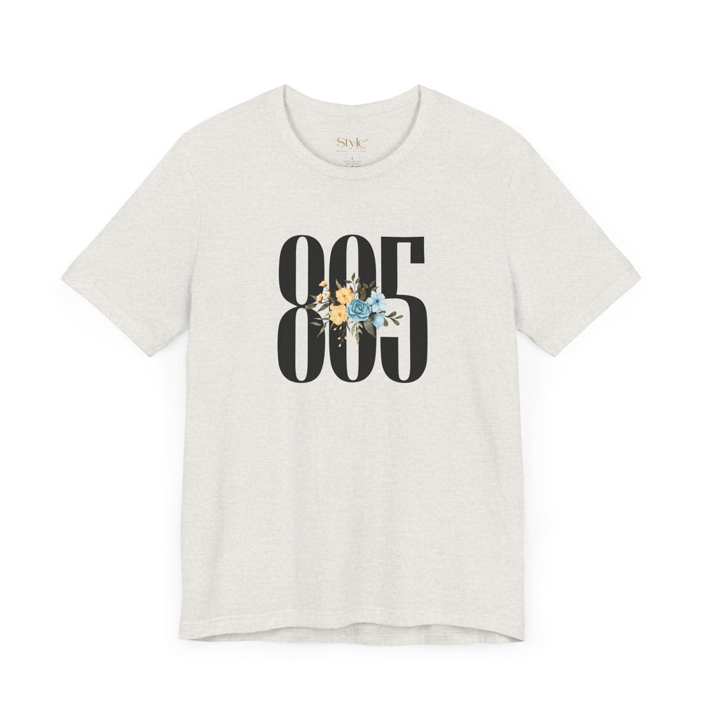 Floral 805 Unisex Tee - Casual, Gift, Birthday, Floral Design, Vintage Style
