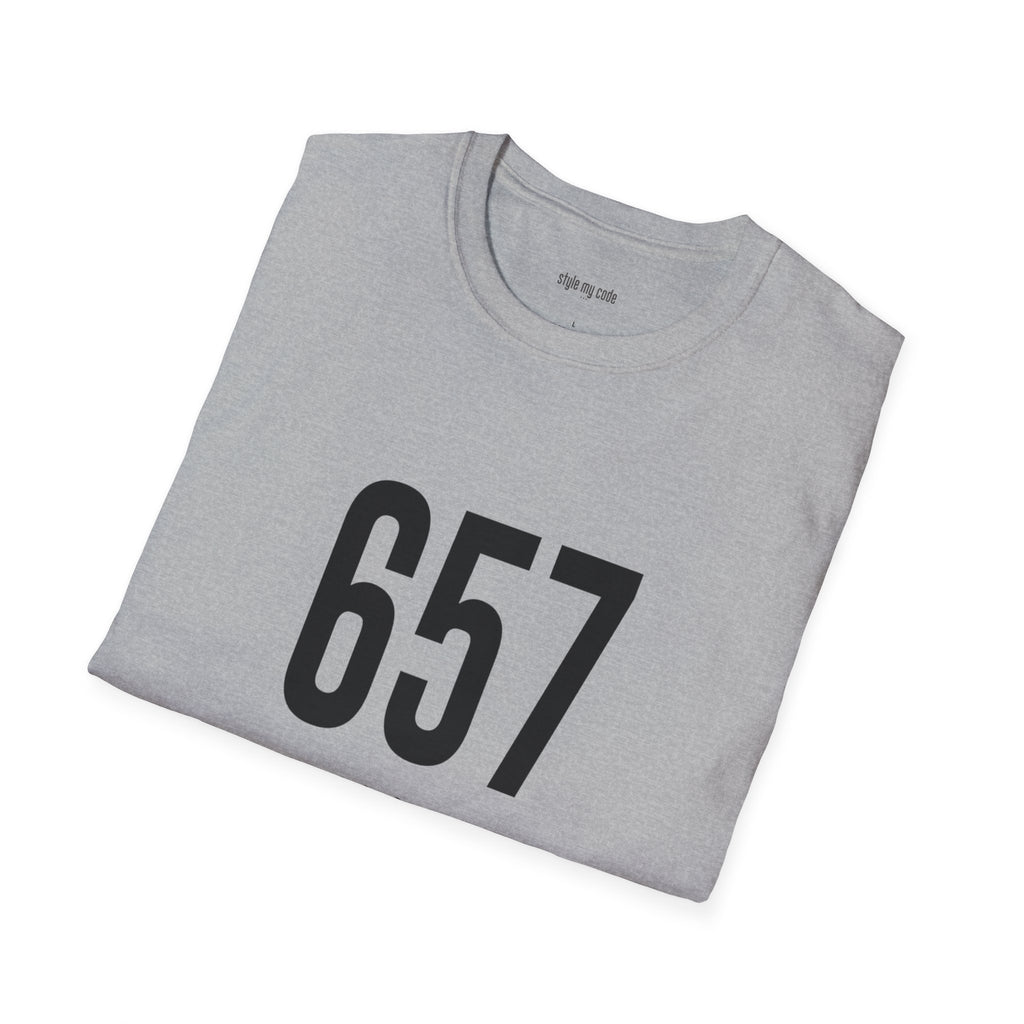 657 Black Logo Black Logo Unisex Softstyle T-Shirt