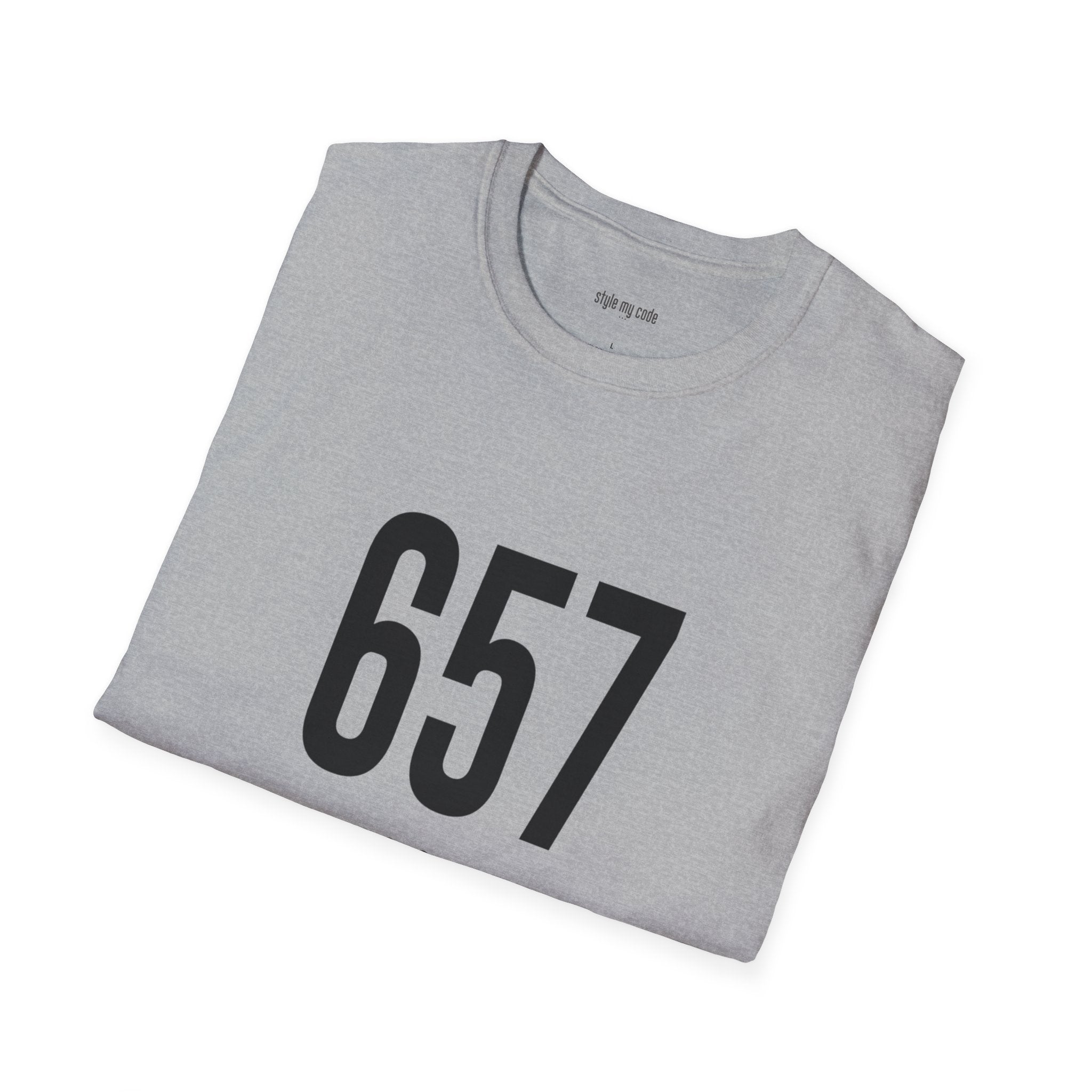 657 Black Logo Black Logo Unisex Softstyle T-Shirt