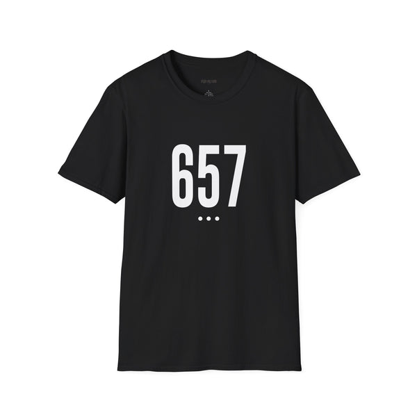 657 White Logo Front Unisex Soft-style T-Shirt