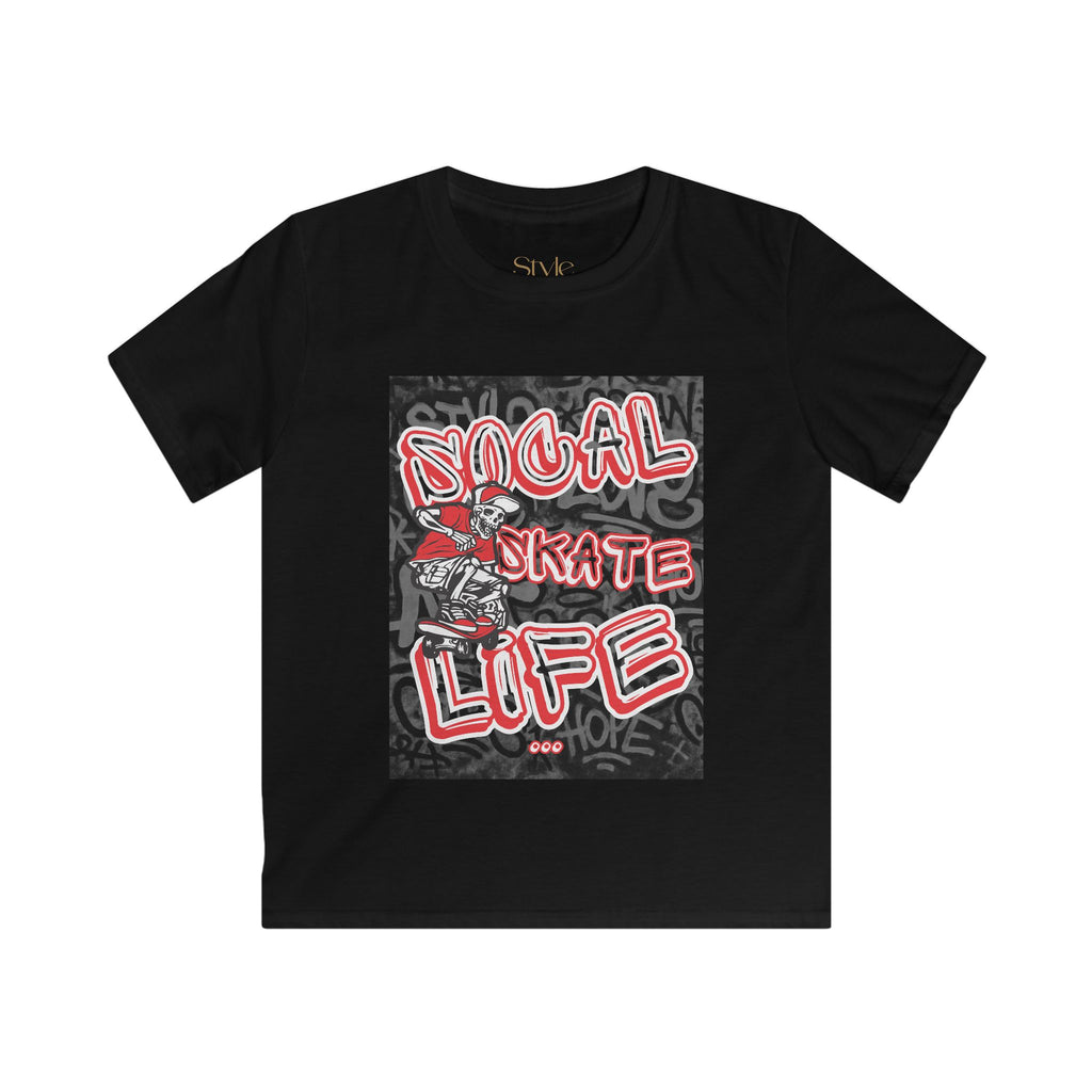 Cool Kids Skate Life Tee, Youth Skateboarding Shirt, Fun Summer Tee