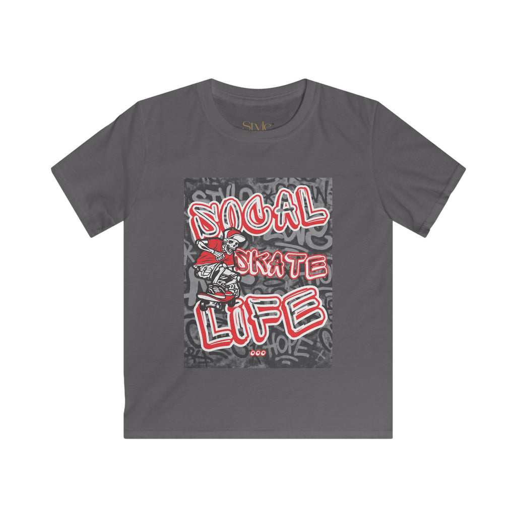 Cool Kids Skate Life Tee, Youth Skateboarding Shirt, Fun Summer Tee
