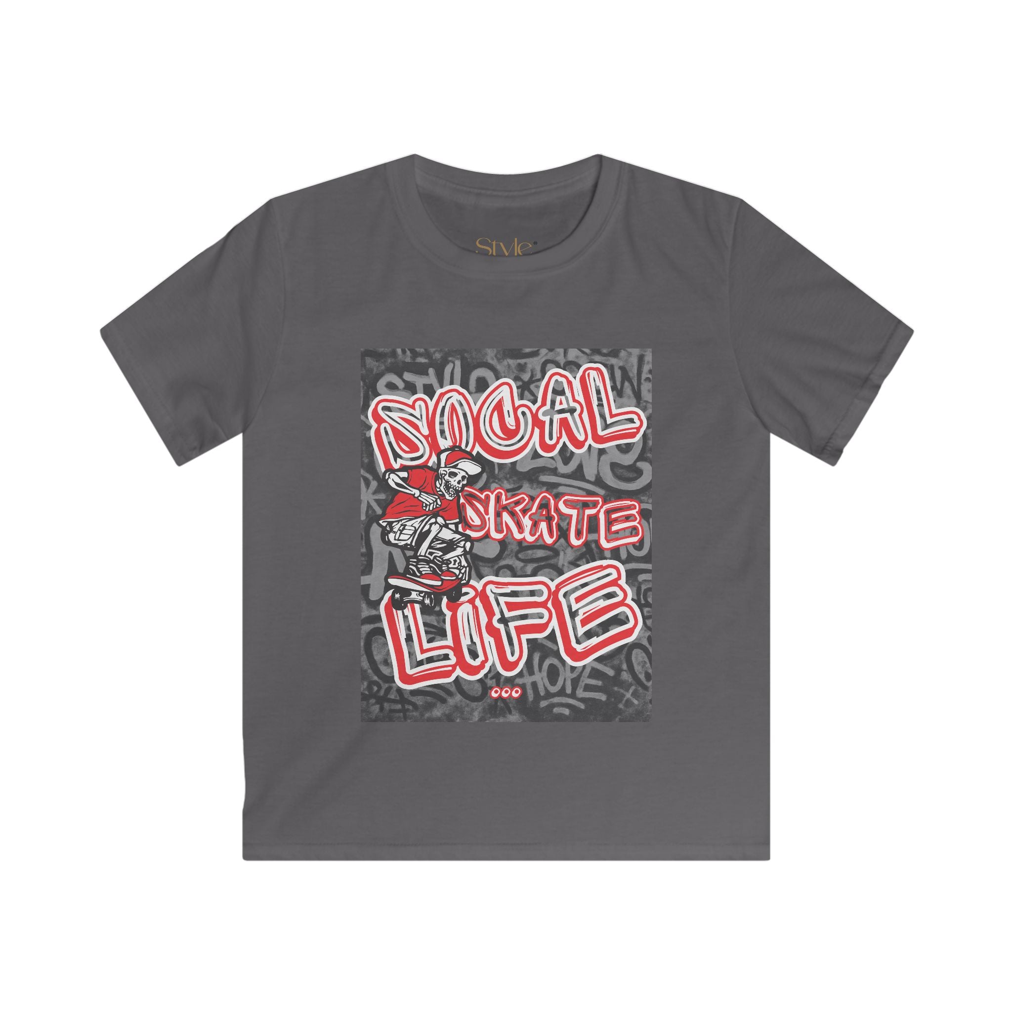 Cool Kids Skate Life Tee, Youth Skateboarding Shirt, Fun Summer Tee