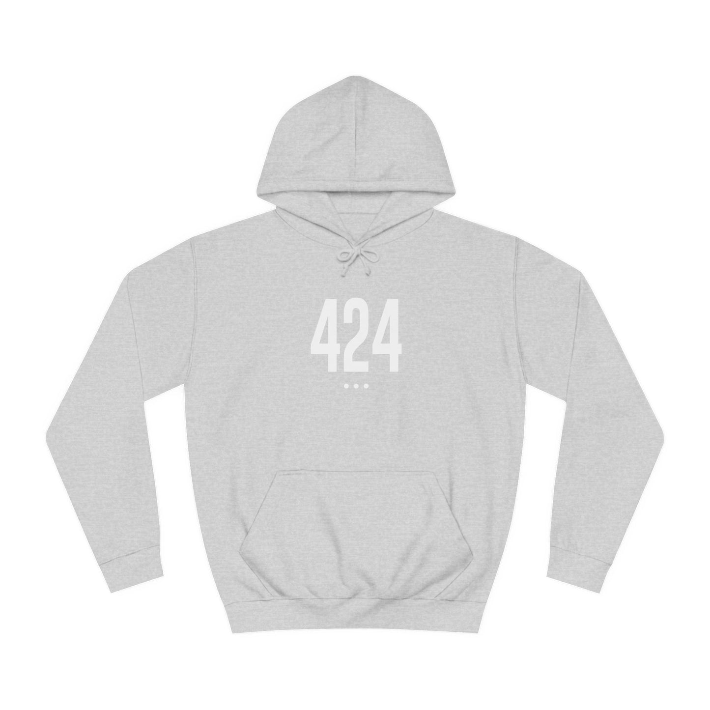 424 White Logo Front Unisex College Hoodie