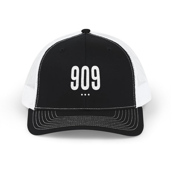 Stylish Snapback Trucker Cap with Embroidered '909' - Perfect for Casual Outings, Festivals, Gifts, Everyday Wear, and Sports!