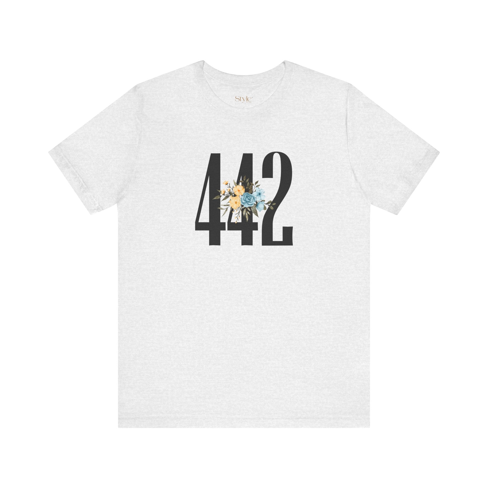 Floral 442 Unisex Tee - Casual, Gift, Birthday, Floral Design, Vintage Style