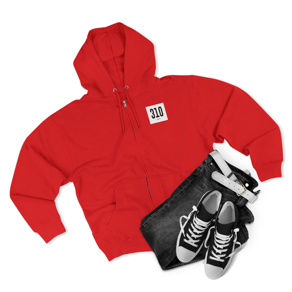 310 LA Street Style Unisex Zip Hoodie, Comfortable Layer, Great for Athleisure, Urban Fashion, Casual Wear