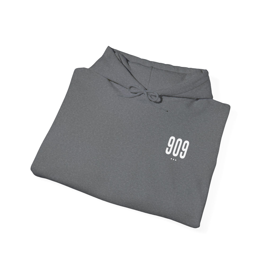 909 White Logo Hoodie