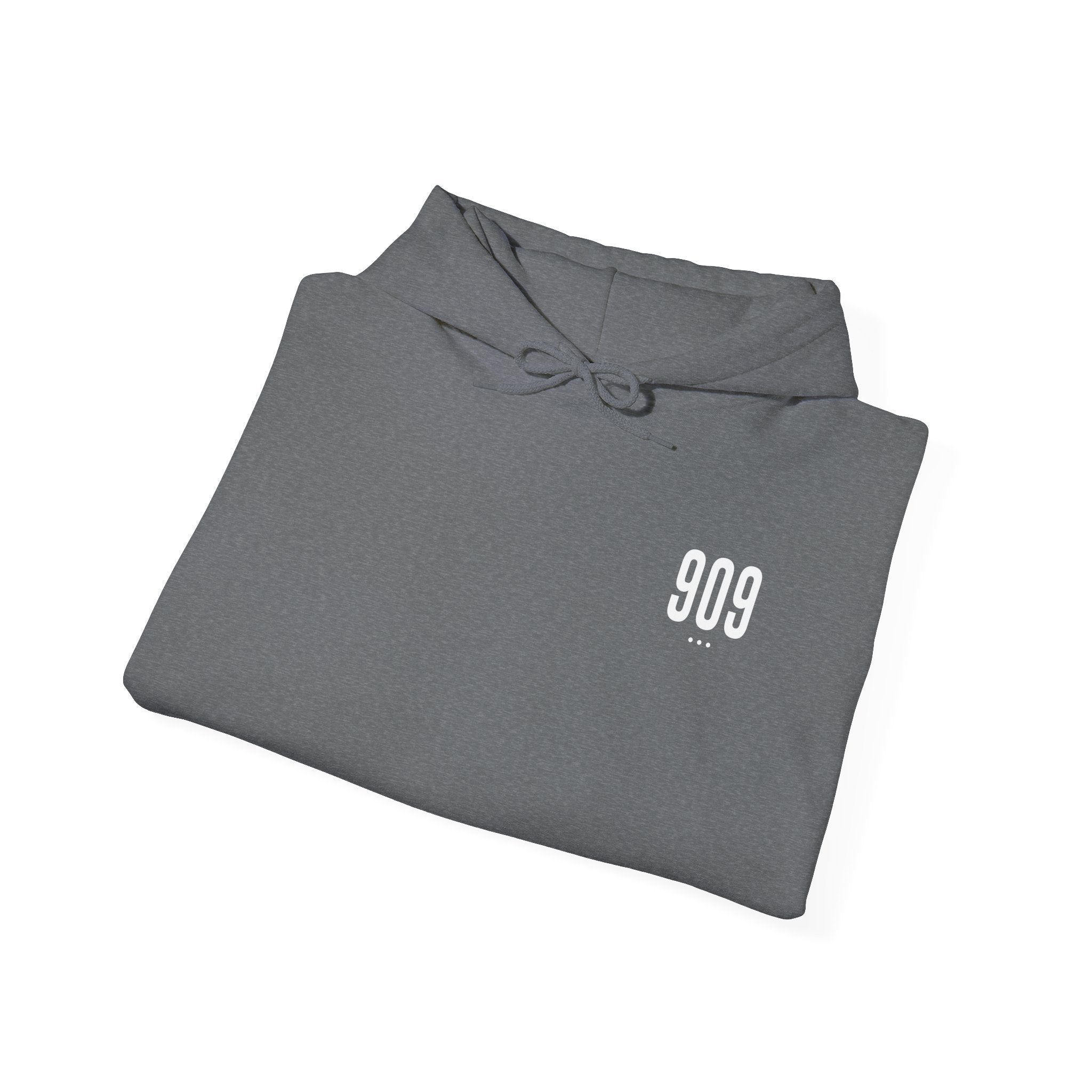 909 White Logo Hoodie