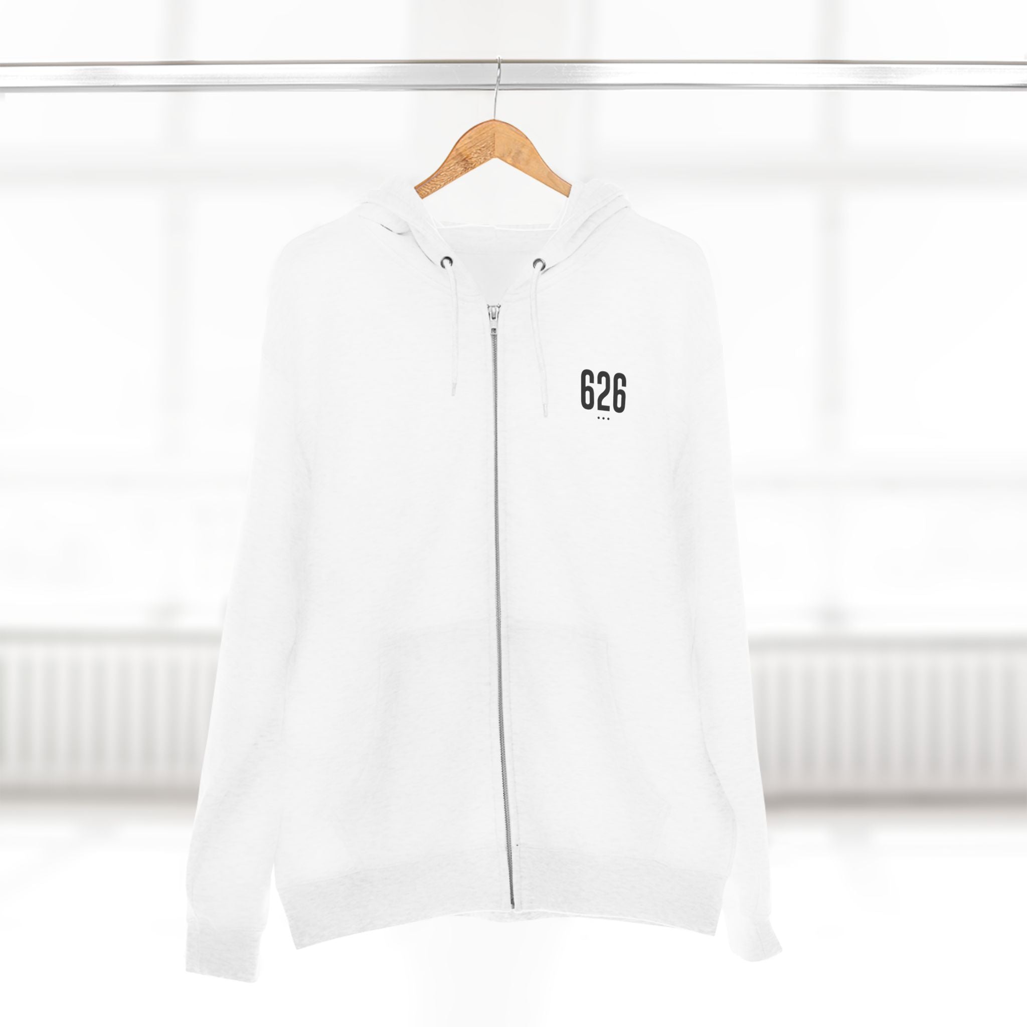 626 LA Street Style Unisex Zip Hoodie, Comfortable Layer, Great for Athleisure, Urban Fashion, Casual Wear