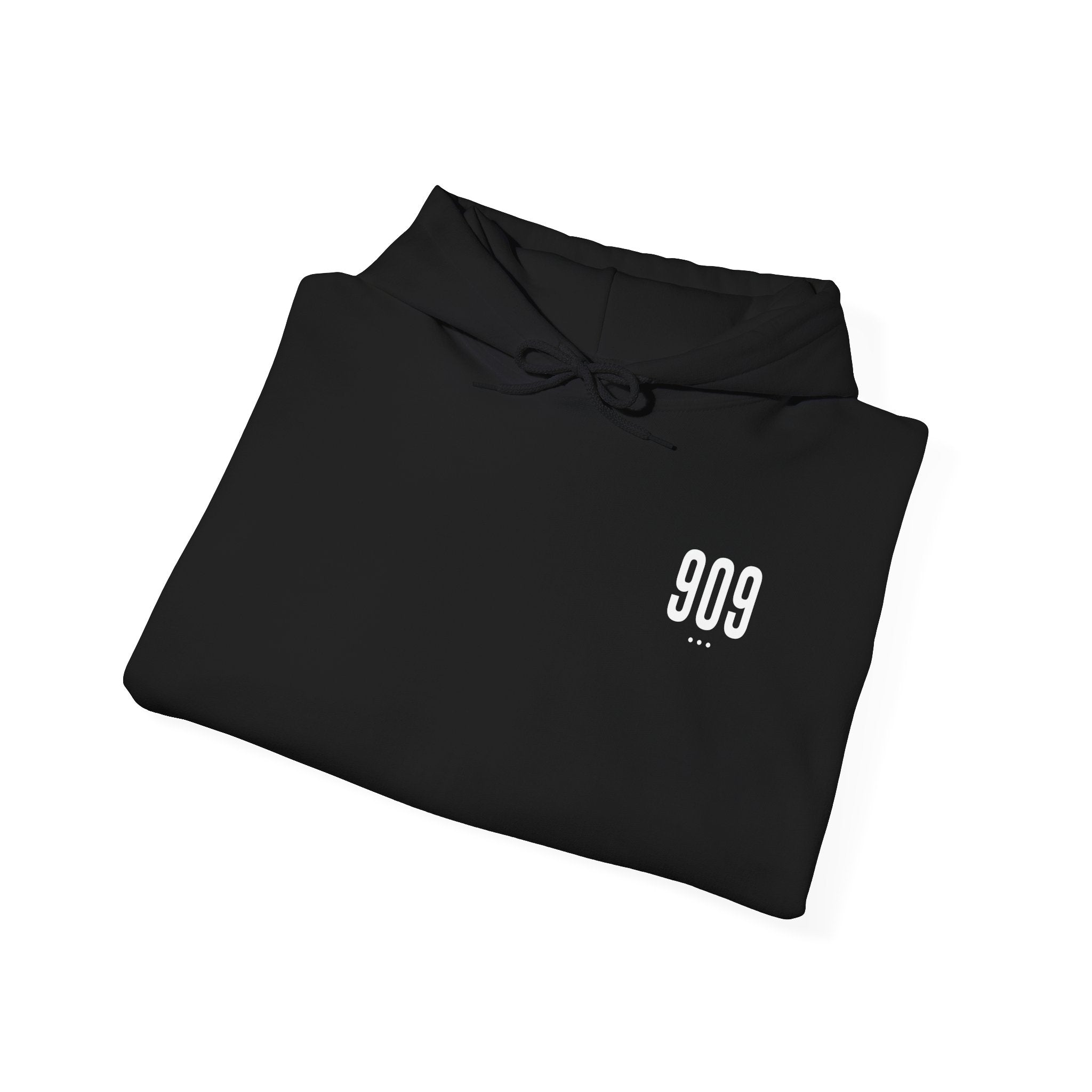 909 White Logo Hoodie