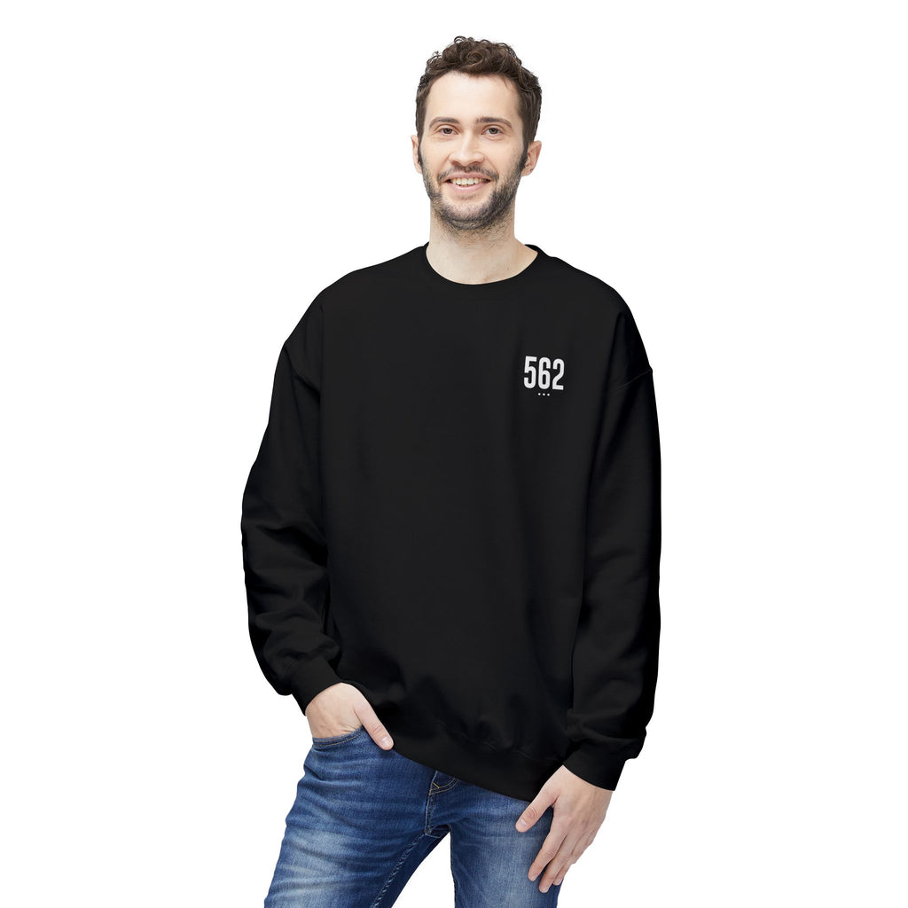 562 White Logo Unisex Crewneck Sweatshirt