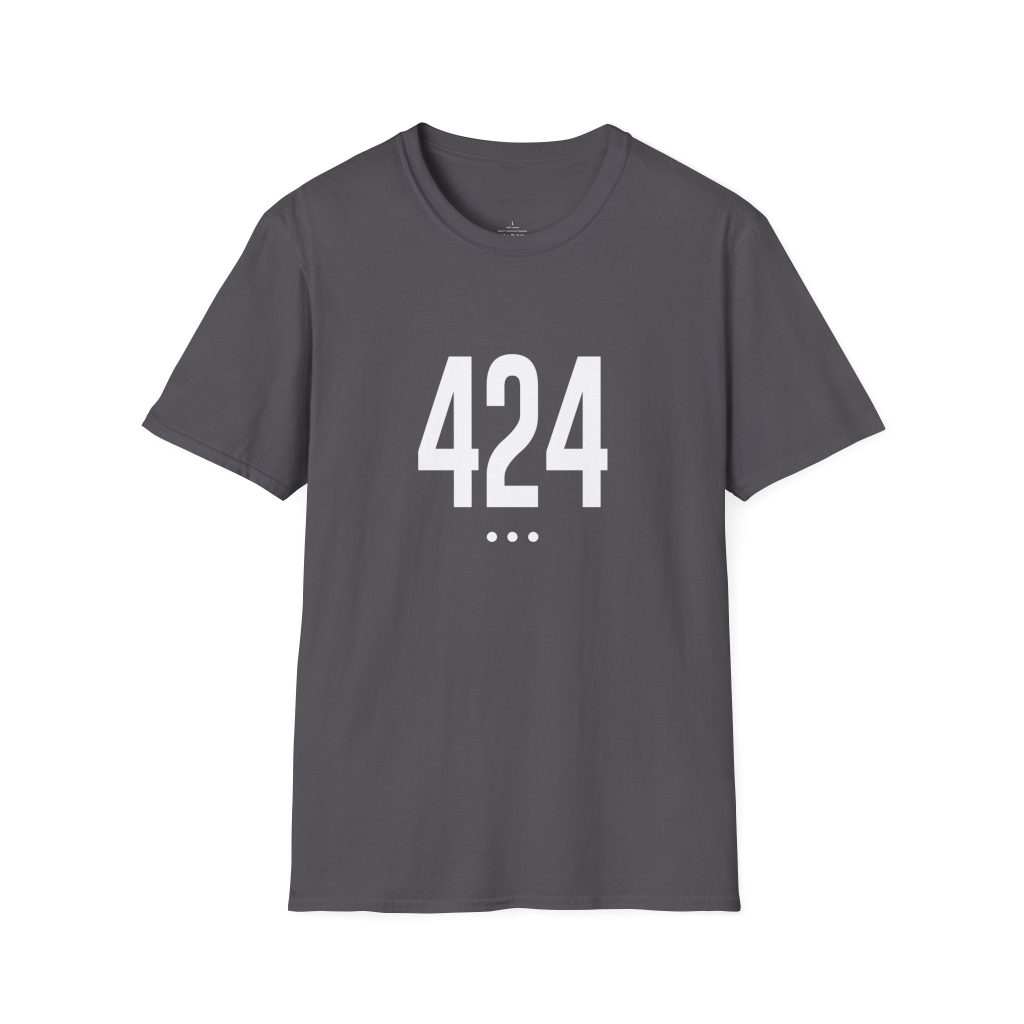 424 White Logo Front Unisex Softstyle T-Shirt