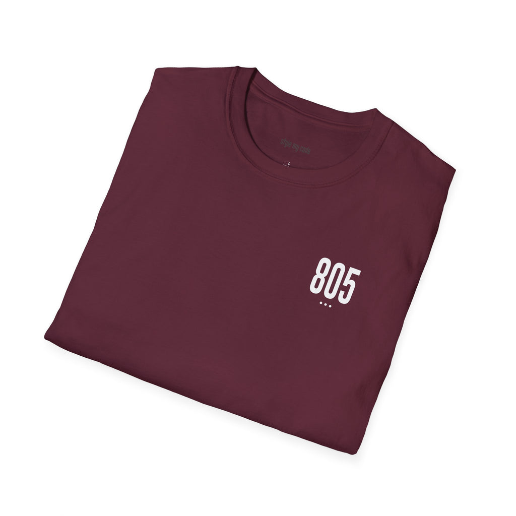 805 White Logo Unisex Soft-style T-Shirt